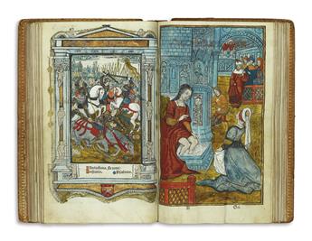CATHOLIC LITURGY.  Heures a lusaige de Romme tout au long sans riens requerir.  1509.  Hand-colored copy, printed on vellum.